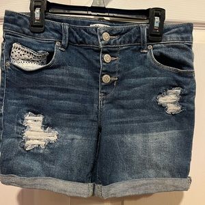 Mudd Button Fly Denim Shorts Size 16
